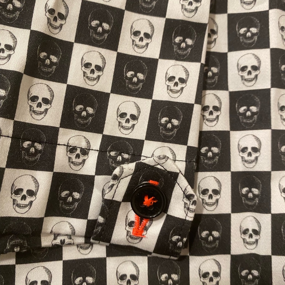 SHIRT NEW Maceoo Gallileo gingham skull Luxe Paris L - Picture 13 of 14